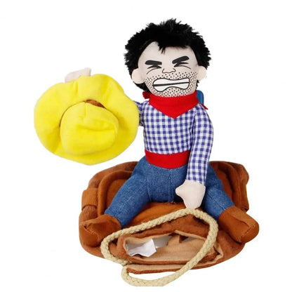 Dog Halloween Costume,Funny Dog Cowboy Riding Costume,Cotton,Dog Costume,For Small Medium Large Dogs,Pet Supplies