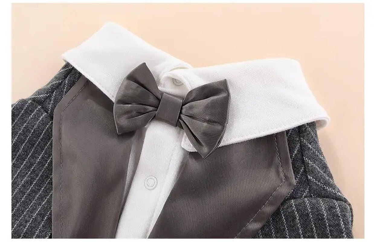 Elegant Bow Tie Dog Tuxedo Suit Jacket for Small Medium Dogs, Formal Wedding & Party Costume Cosplay Apparel Pet Clothes