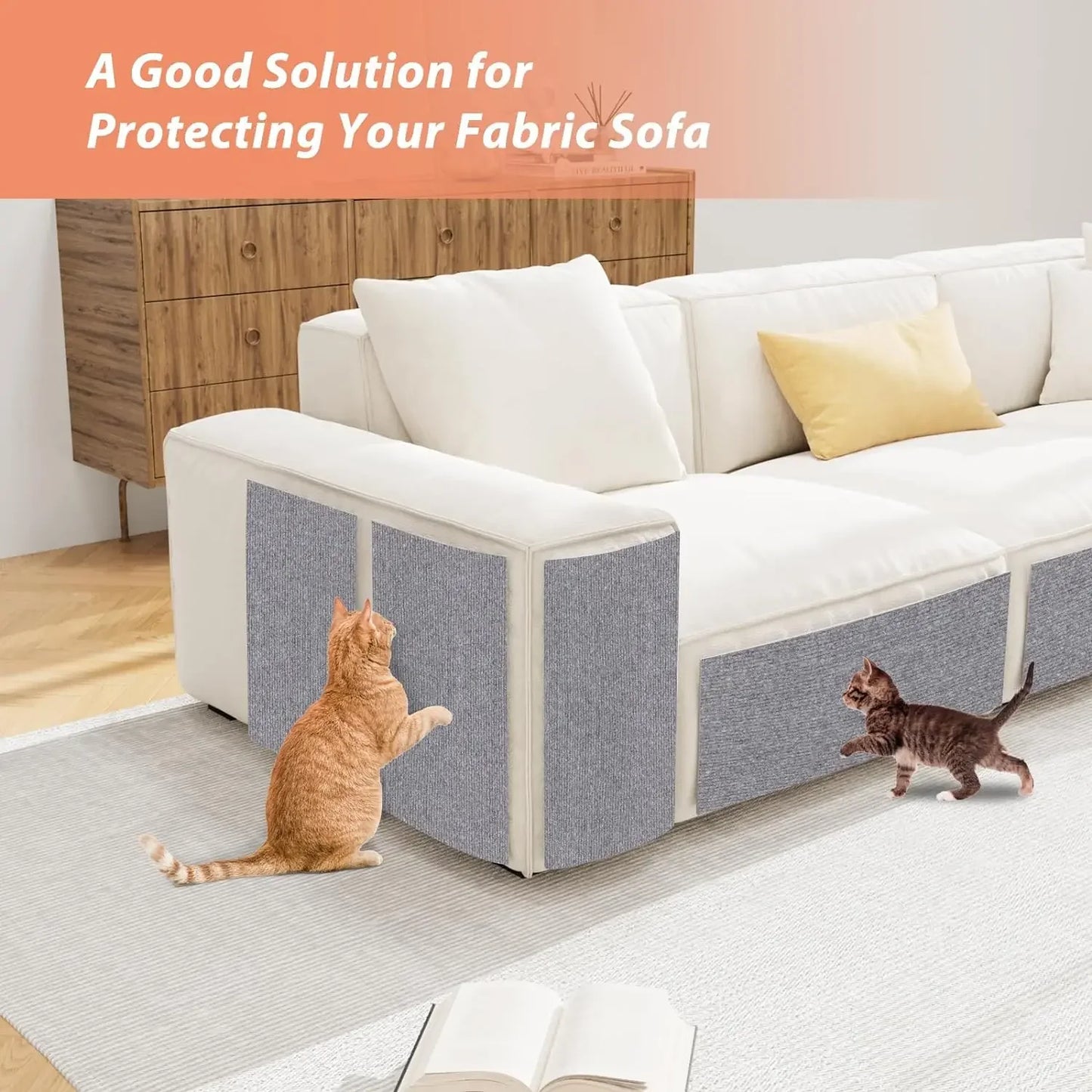 Self-Adhesive Cat Scratching Mat - Furniture & Sofa Protector