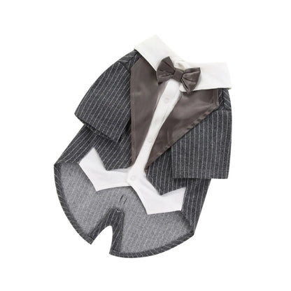 Elegant Bow Tie Dog Tuxedo Suit Jacket for Small Medium Dogs, Formal Wedding & Party Costume Cosplay Apparel Pet Clothes