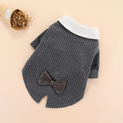 Elegant Bow Tie Dog Tuxedo Suit Jacket for Small Medium Dogs, Formal Wedding & Party Costume Cosplay Apparel Pet Clothes