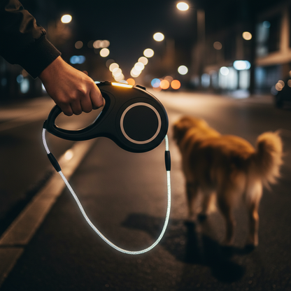 Reflective LED Retractable Lead