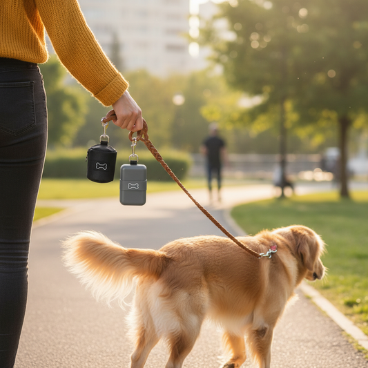 Dog Poop Bag Holder and Leash Waste Bag Dispenser